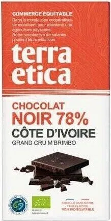 Chocolat noir 78% Côte d'Ivoire