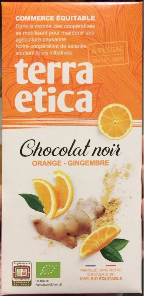 Chocolat noir orange gingembre