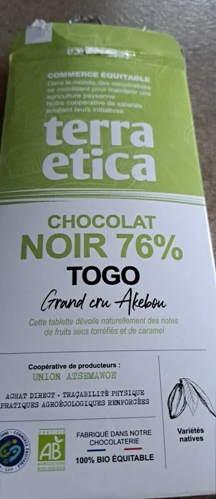 Chocolat noir 76% Togo