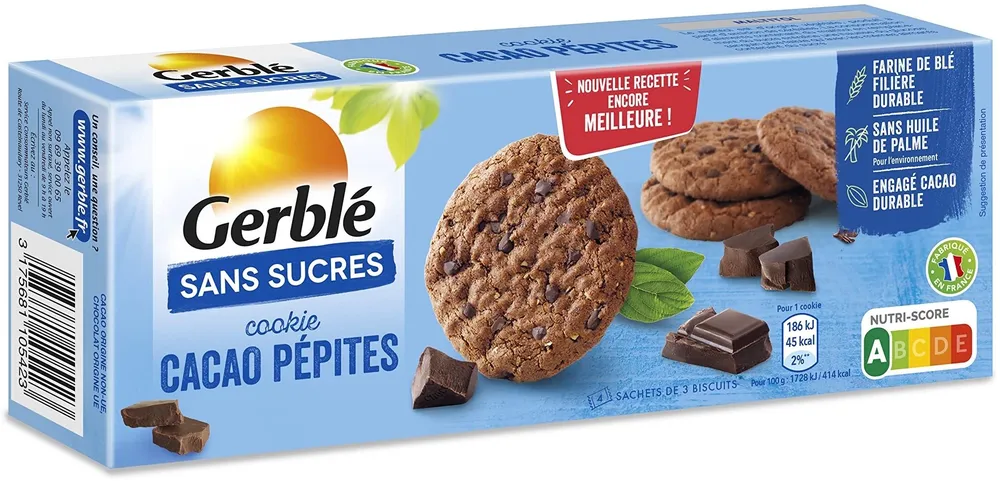 Cookies Cacao Pépites Sans Sucres
