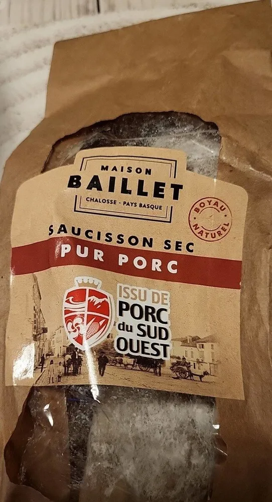 Saucisson sec pur porc du Sud ouest
