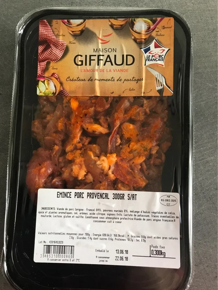 Émincés de porc à la provençale