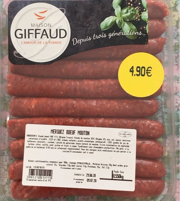 Merguez Boeuf Mouton