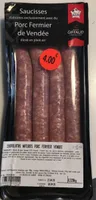 Saucisses Porc fermier de Vendée