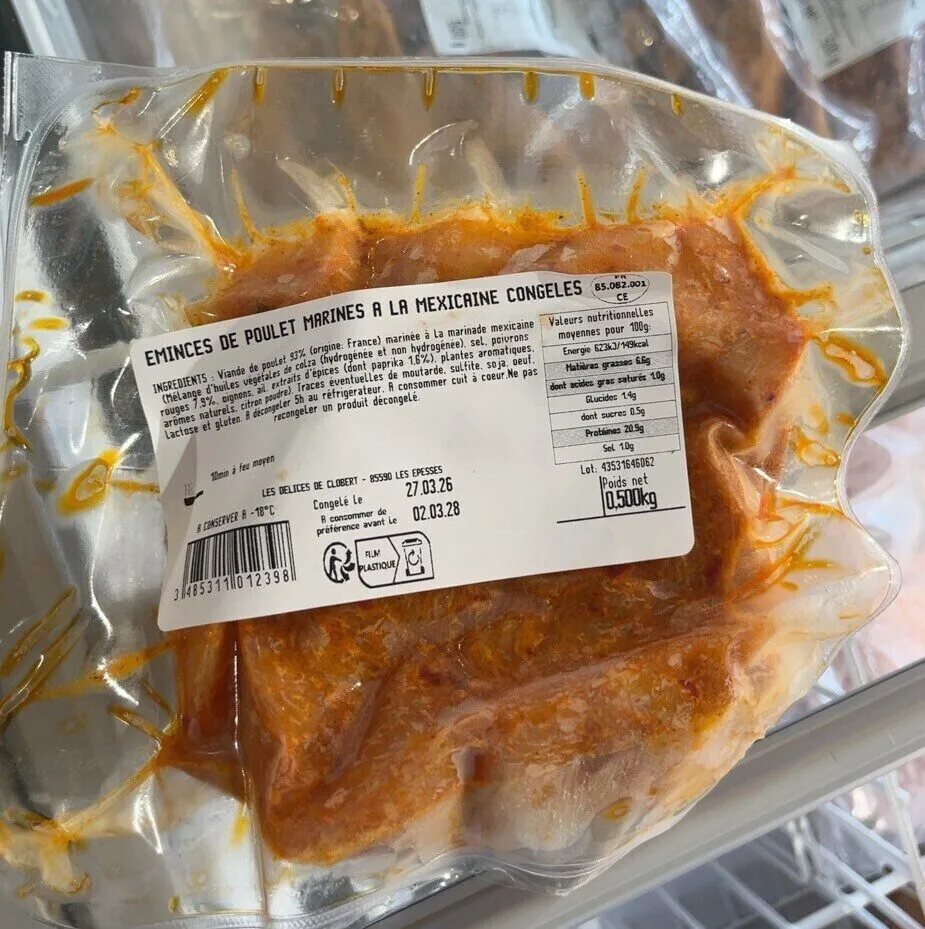 Eminces de poulet marinés à la mexicaine