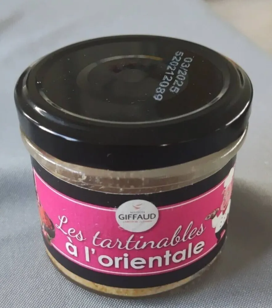 Les tartinables à l'orientale