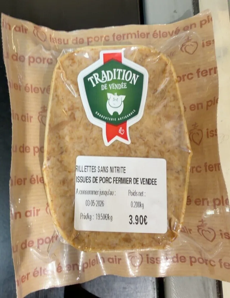 Rillettes de porc sans nitrite