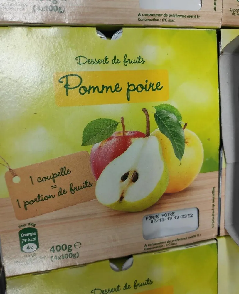 Dessert pomme poire