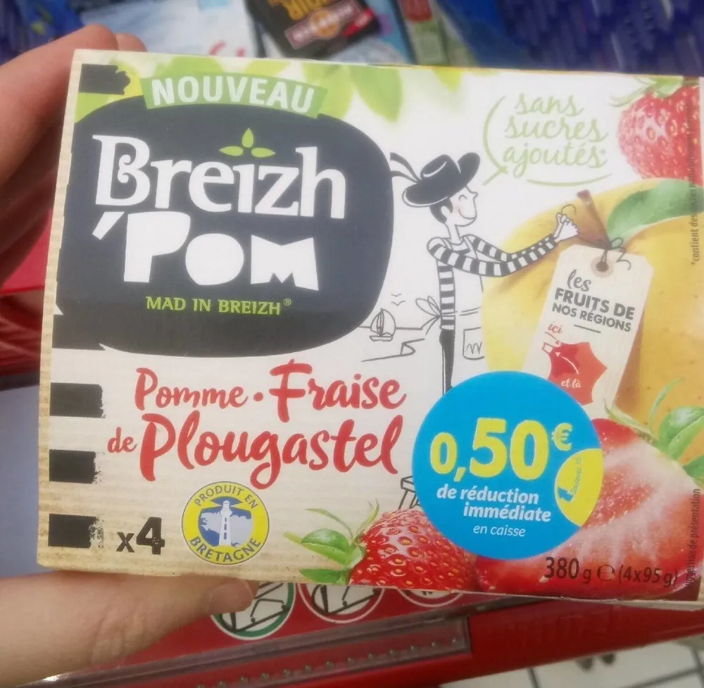 Compote pomme fraise de Plougastel