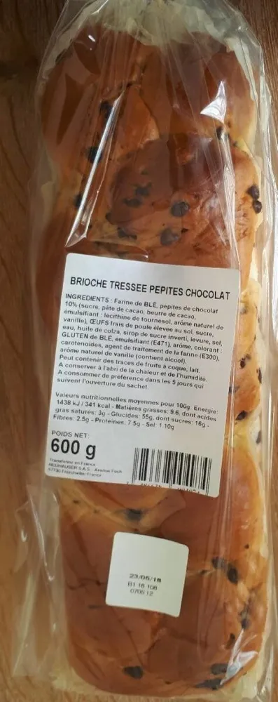 Brioche pépites de chocolat