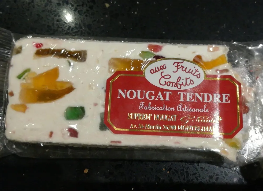 Nougat tendre aux fruits confits