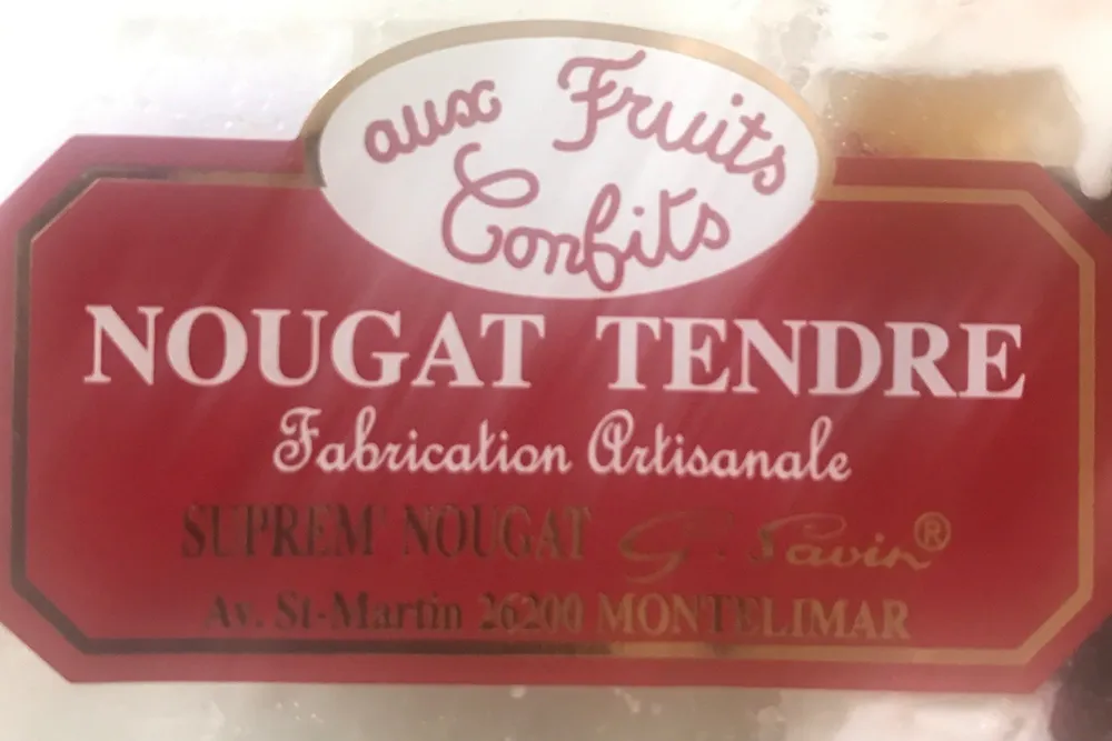 Nougat tendre aux fruits confits