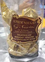 Truffes de nougat tendre au chocolat noir