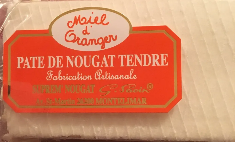 Pâte de nougat tendre