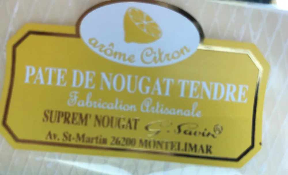 Pate de nougat citron