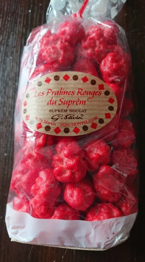 Les pralines rouges du suprem'