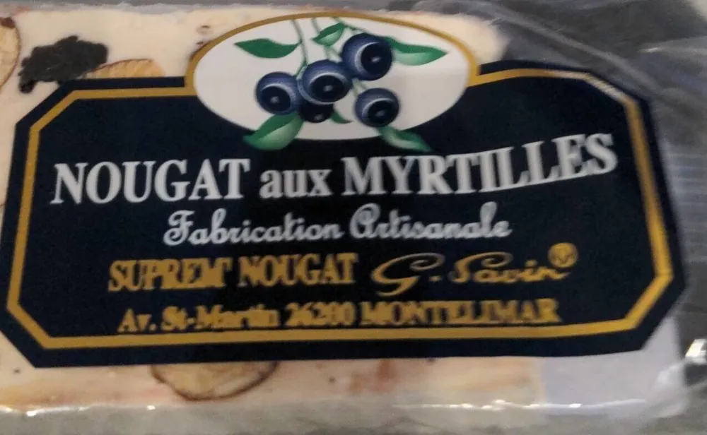 Nougat aux myrtilles