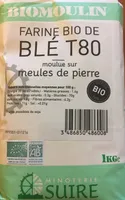 Farine De Blé, Type 80, Bio, 1 Kilo, Marque Biomoulin
