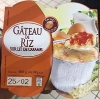 Gâteau de riz sur lit de caramel