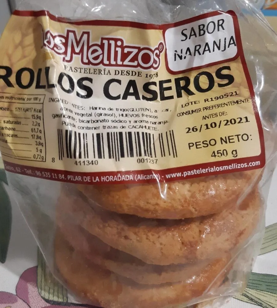 Rollos caseros de naranja