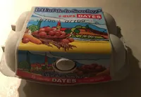Souchez, oeufs dates souchez calibre gros, 6 oeufs dates 390 gr