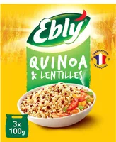 Quinoa et lentilles 10 mn Ebly