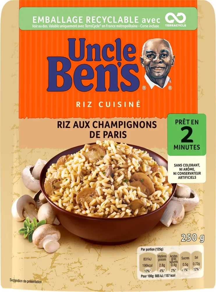 Riz aux champignons de Paris