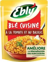 Blé cuisiné à la tomate et au basilic