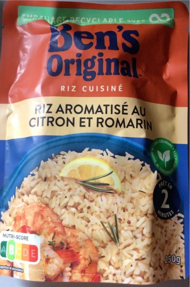 Riz aromatise au citron et romarin