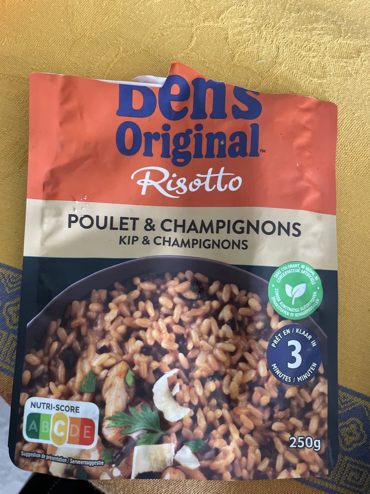 Risotto poulet et champignons