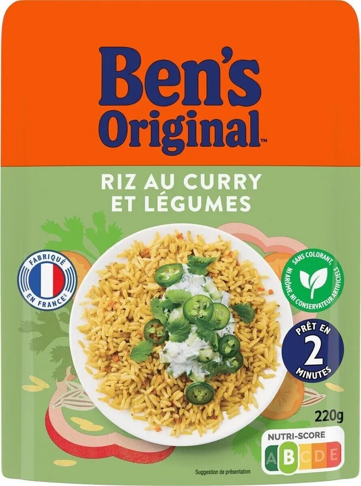 Riz au curry et légumes