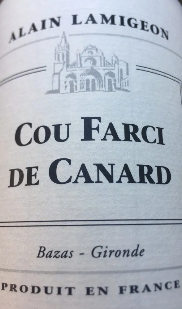 Cou farci de canard