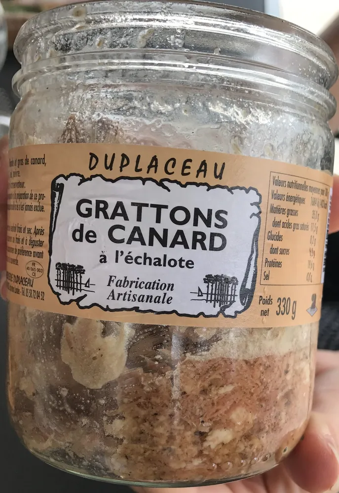 Gratton de canard à l échalote