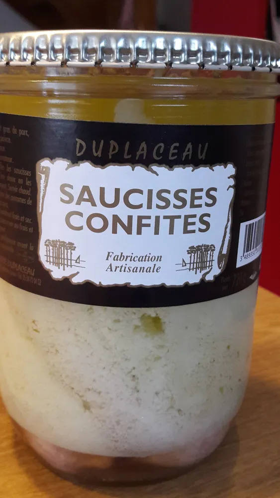 saucisses confites