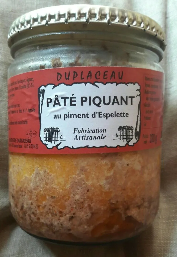 Pâté piquant au piment d'Espelette