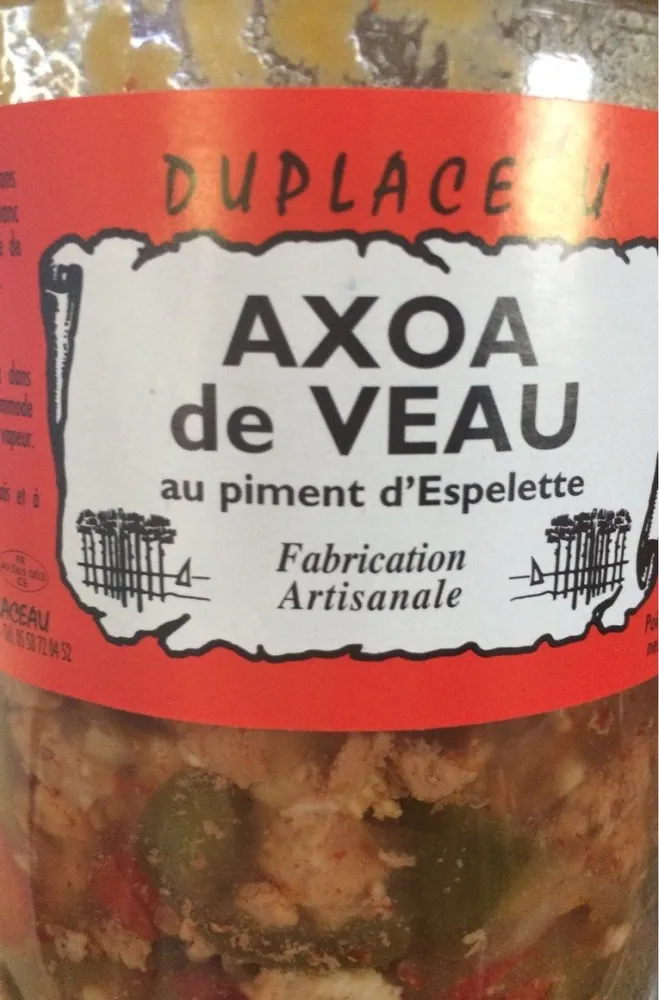 Plat cuisiné Axoa de veau
