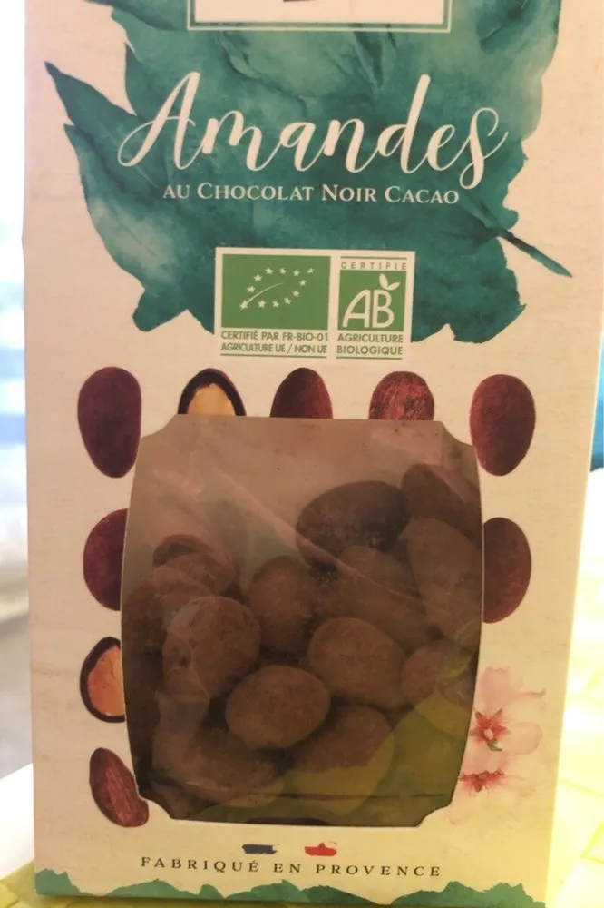 Amandes au chocolat noir cacao