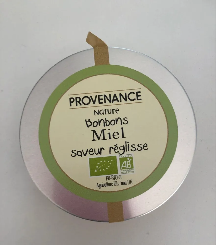 Bonbon miel saveur reglisse