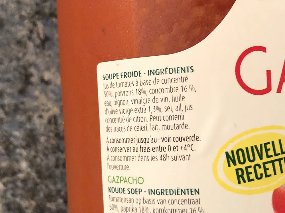 Gaspacho à l'andalouse