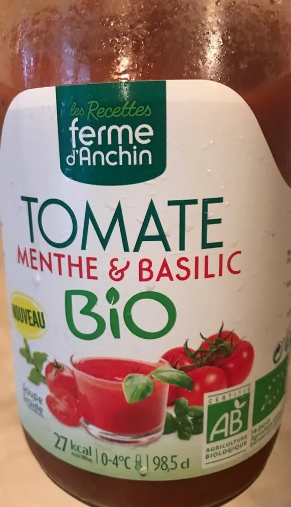 Soupe froide de Tomate menthe basilic