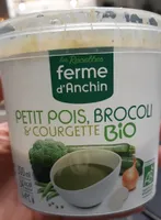 Soupe petit pois brocoli et courgettes bio
