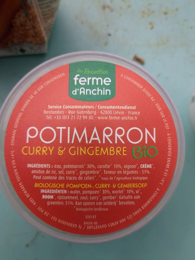 Potimarron soupe