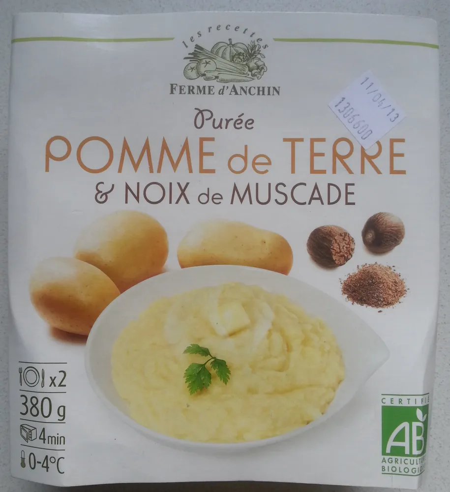 Purée Pomme de Terre et Noix de Muscade