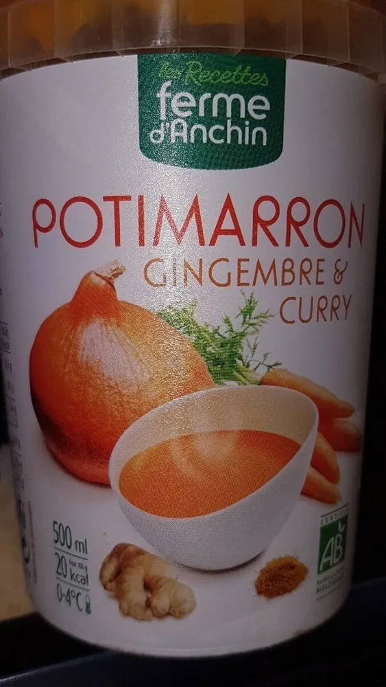 Soupe Potimarron Gingembre et Curry
