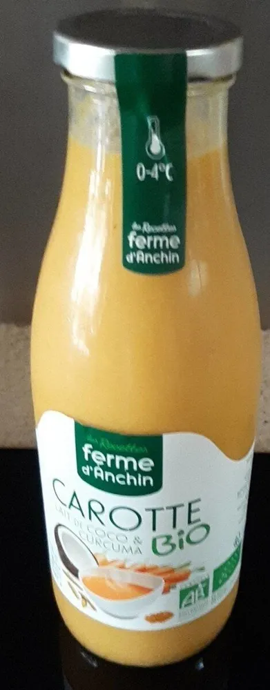 Soupe carotte lait de coco curcuma