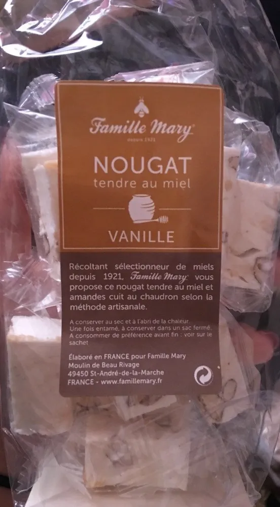 Nougat tendre au miel