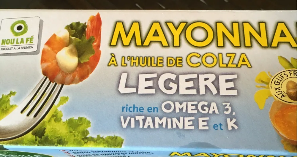 Mayonnaise à l’huile de colza