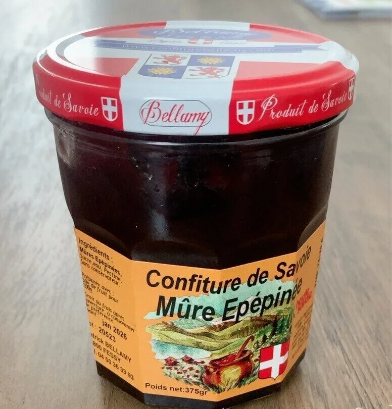 Confiture de Savoie mûre epépinée