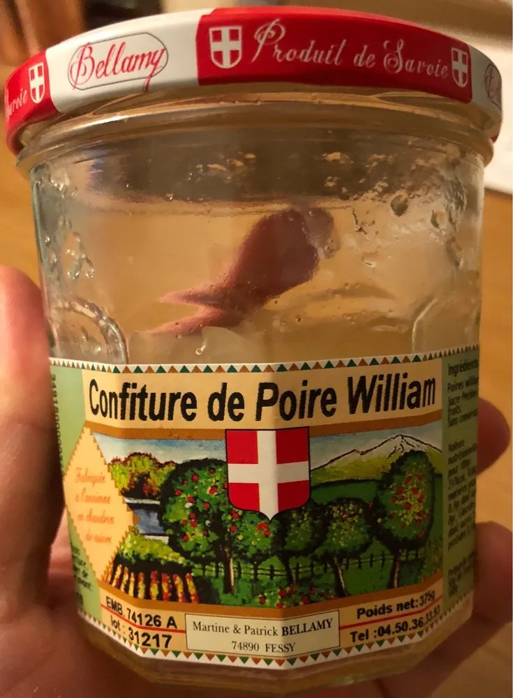 Confiture de poire william