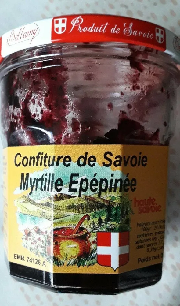 Confiture de Savoie - Myrtille Epépinée